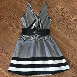 Boutique Brand Black and White Stripe Dress